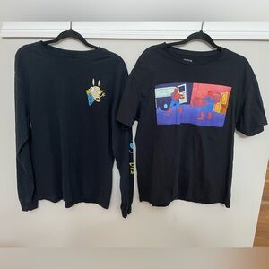 Nickelodeon Black Long Sleeve Men’s Tees